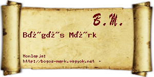 Bögös Márk névjegykártya