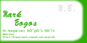 mark bogos business card